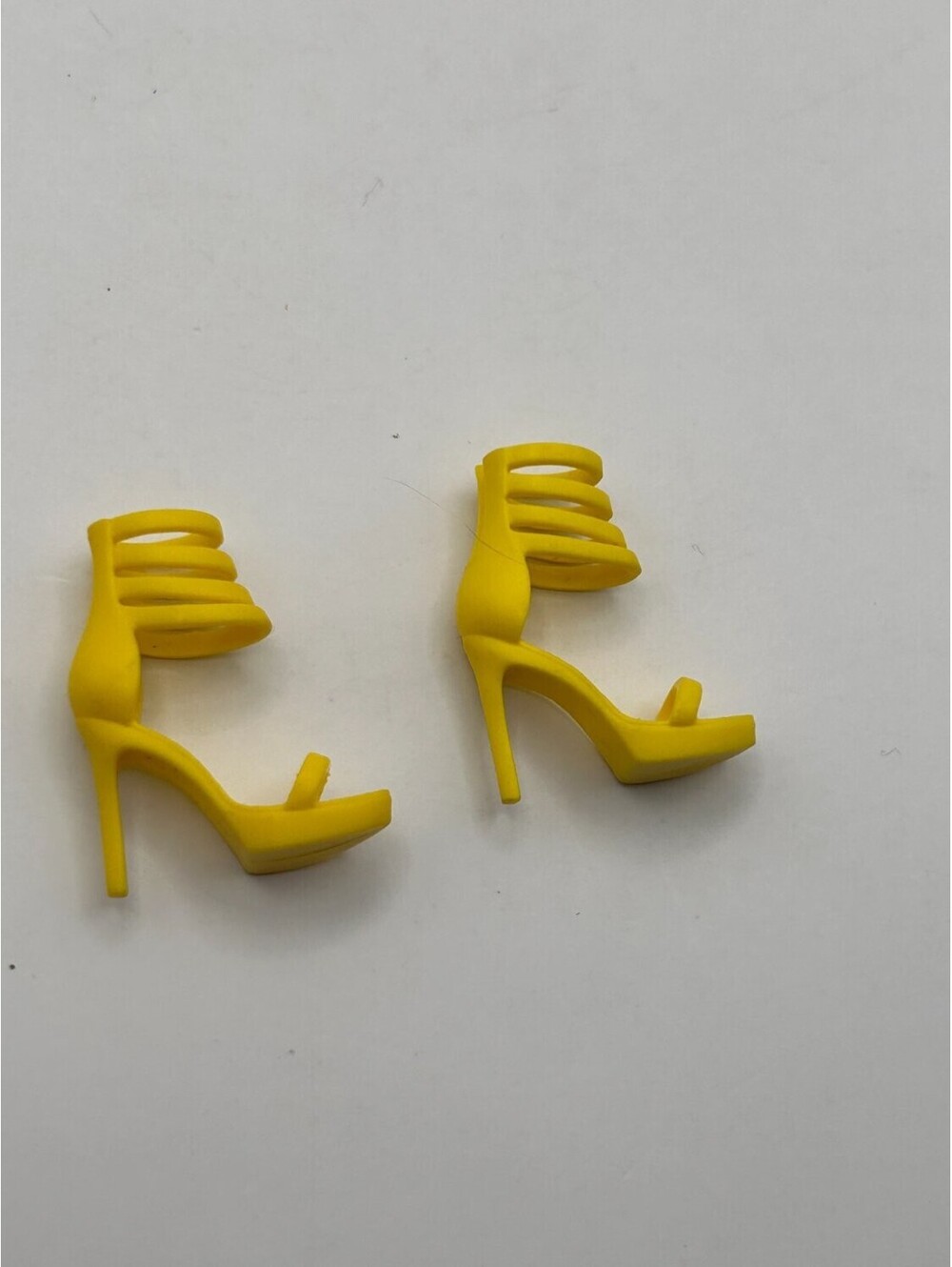 Barbie Yellow Strappy Platform Stiletto Doll Shoes Pair